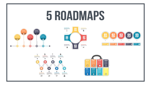 Infographics Roadmaps ¹2 - VideoHive 23585783
