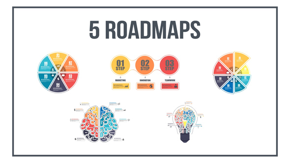 Infographics Roadmaps ¹1 - VideoHive 23585787