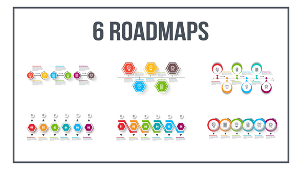 Infographics Roadmaps ¹4 - VideoHive 23585802