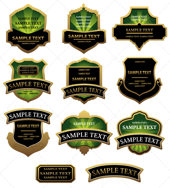 Set of labels - Decorative Vectors