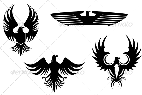 Eagle symbols - Tattoos Vectors