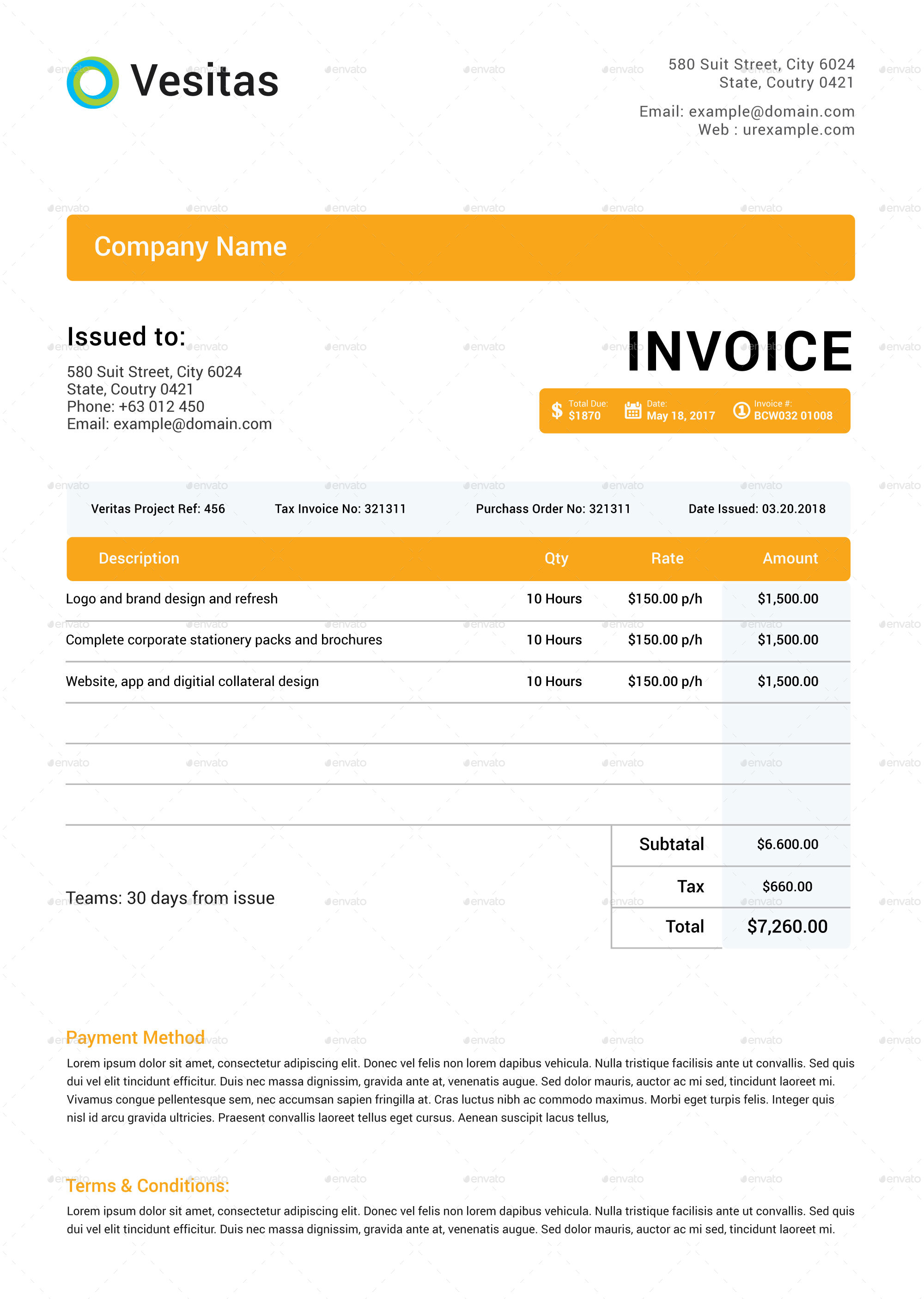Invoice Bundle Print Templates GraphicRiver