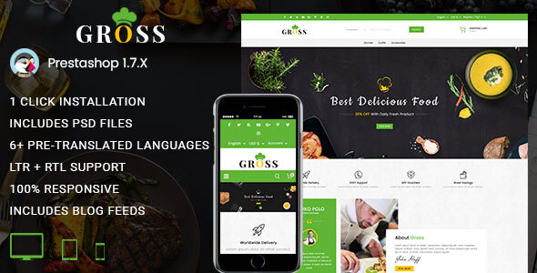 Gross - Multipurpose Prestashop 1.7 Responsive Theme