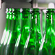 Bottles of Green Are Moving Along the Conveyor - VideoHive Item for Sale