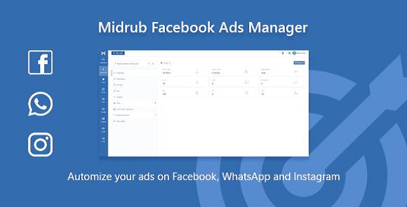 Midrub facebook ads manager - script for instagram, facebook and whatsapp ads automatizations