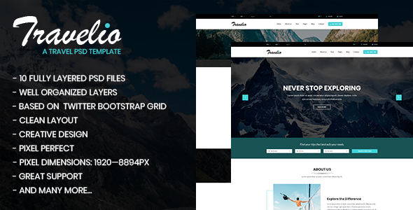 Travelio - Travel - ThemeForest 23549324