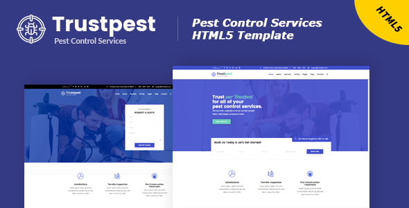 Extraordinary Trustpest - HTML Template for Pest Control Services