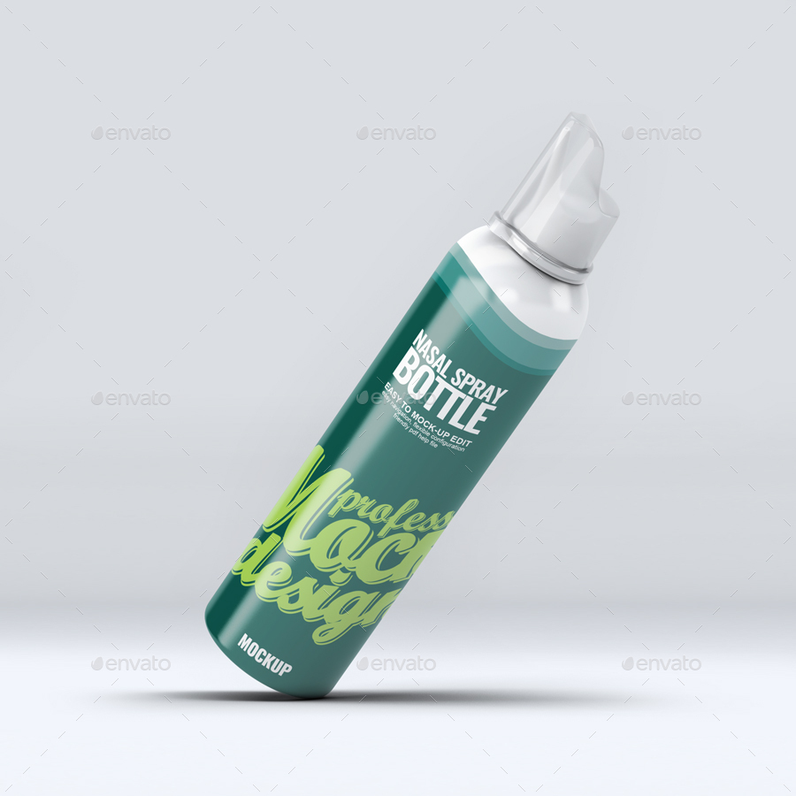 Nasal Spray Bottle Mock-Up, Graphics | GraphicRiver