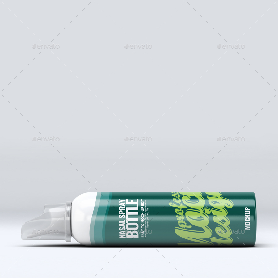 Nasal Spray Bottle Mock-Up, Graphics | GraphicRiver