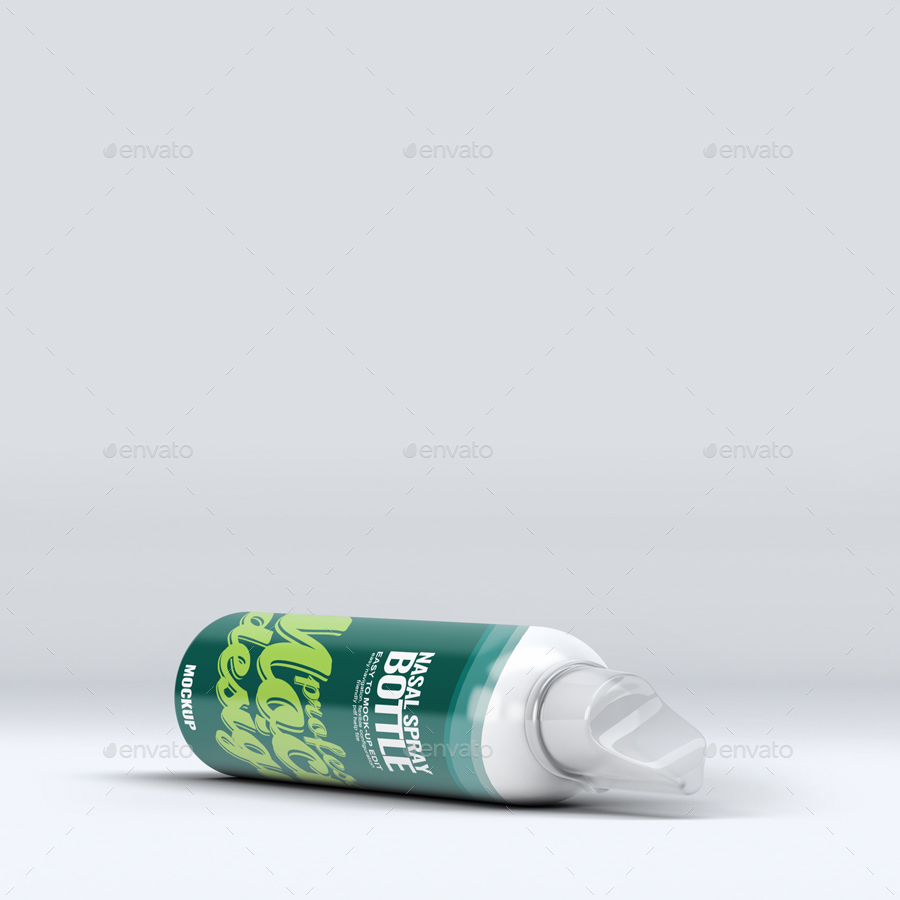 Nasal Spray Bottle Mock-Up, Graphics | GraphicRiver