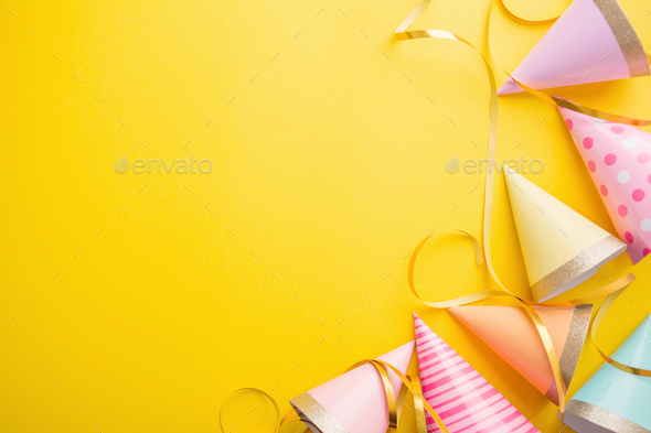 Birthday Party Background on Yellow Stock Photo by kuban-kuban | PhotoDune