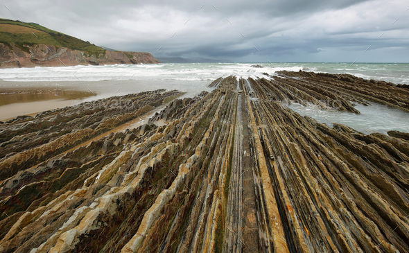 Flysch Coast In Zumaia Basque Country Spain Stock Photo By Estivillml