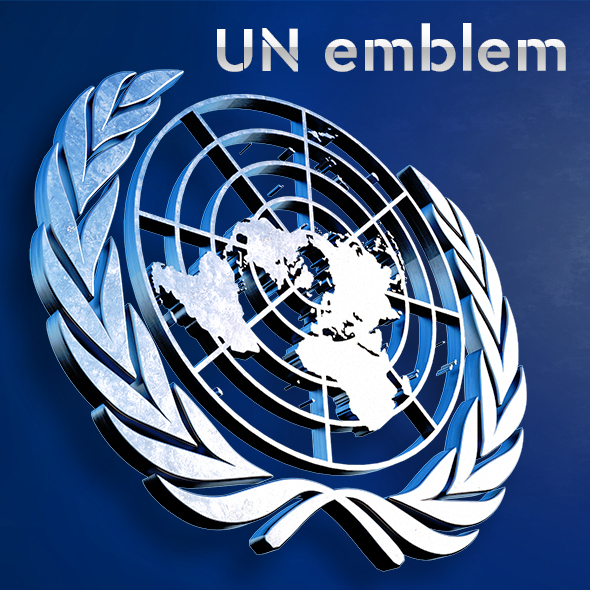 3D UN emblem - 3Docean 23621426