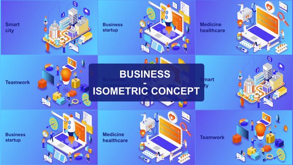 Business - Isometric - VideoHive 23623967