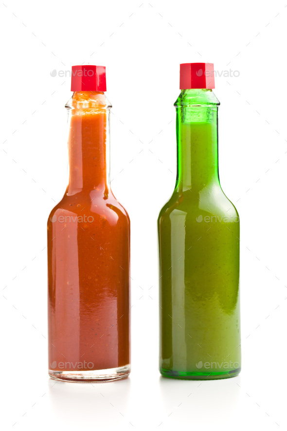 Download Tabasco Hot Sauce Bottle Red And Green Sauce Stock Photo By Jirkaejc