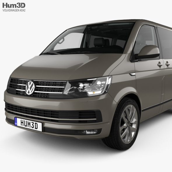 Volkswagen Transporter (T6) Multivan with HQ interior 2016 by humster3d