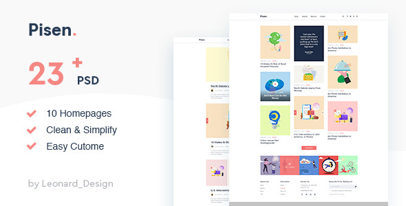 Pisen Minimalist - ThemeForest 23588678