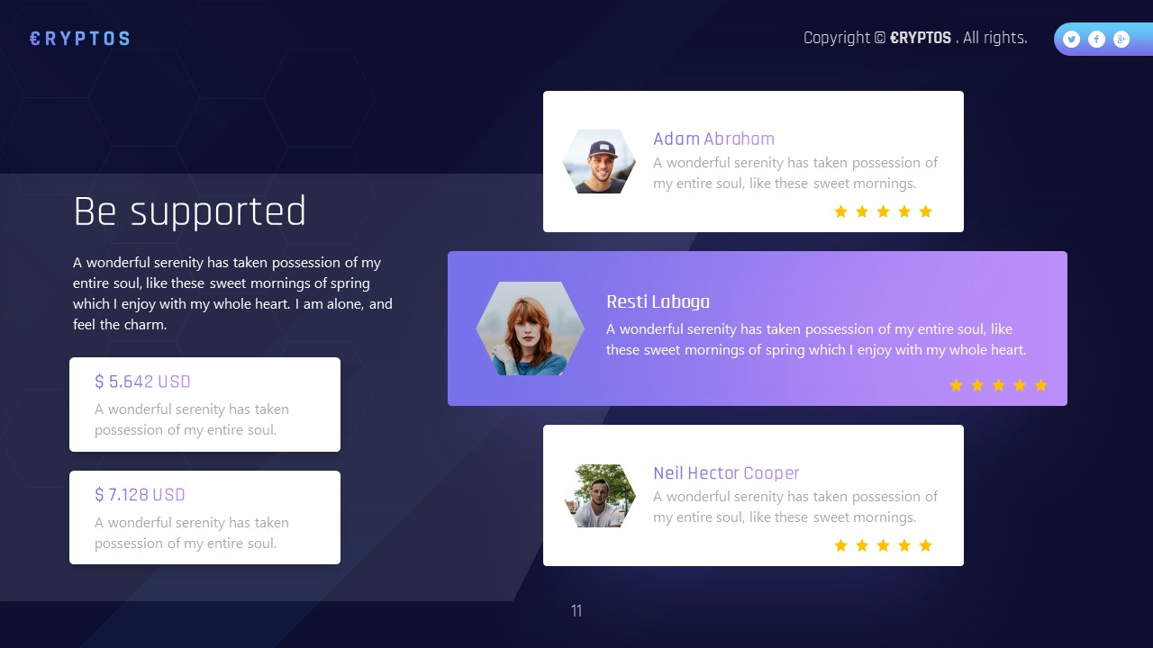 Cryptos - Crypto Currency PowerPoint Template, Presentation Templates