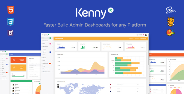 Excellent Kenny – Dashboard / Admin Site Responsive Template