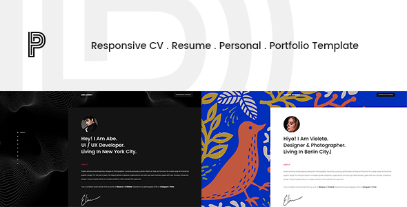 Special Penelope - Responsive CV / Resume / Personal / Portfolio Template