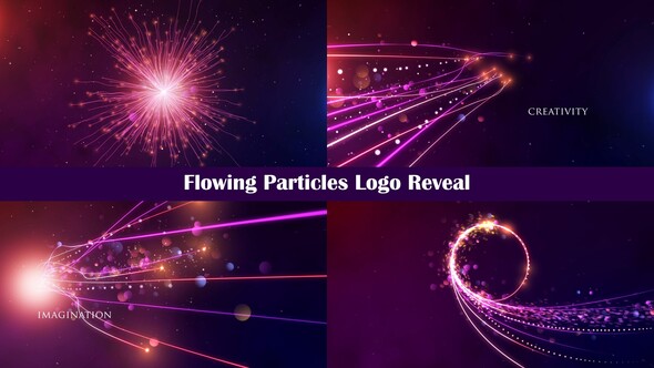 Flowing Particles Logo Reveal