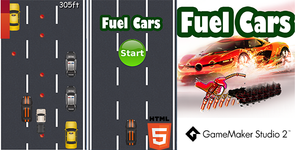 FuelCars Game- HTML5 Game + Android + facebook instant game + ads