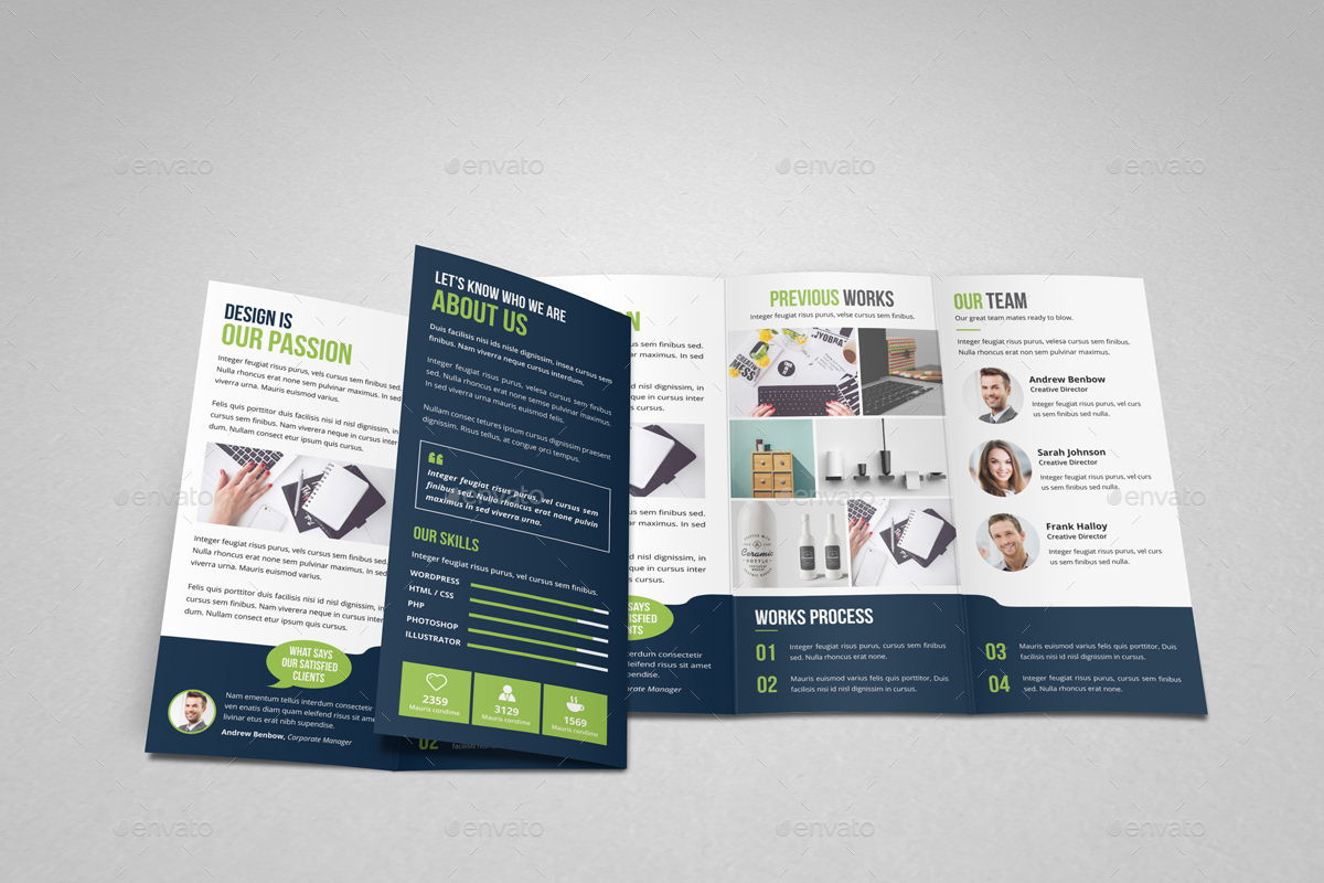 Portfolio Trifold Brochure Design v1, Print Templates | GraphicRiver