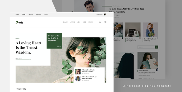 Doris - Personal - ThemeForest 23636085