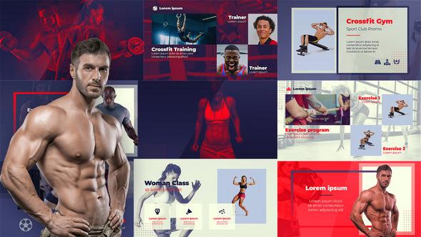 Sport Club - Crossfit Fitness Gym Video Displays template preview