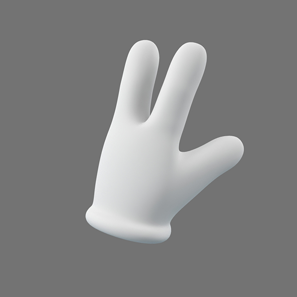 Cartoon Glove Hands - 3Docean 23644769