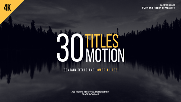 30 Motion Titles | FCPX or Motion