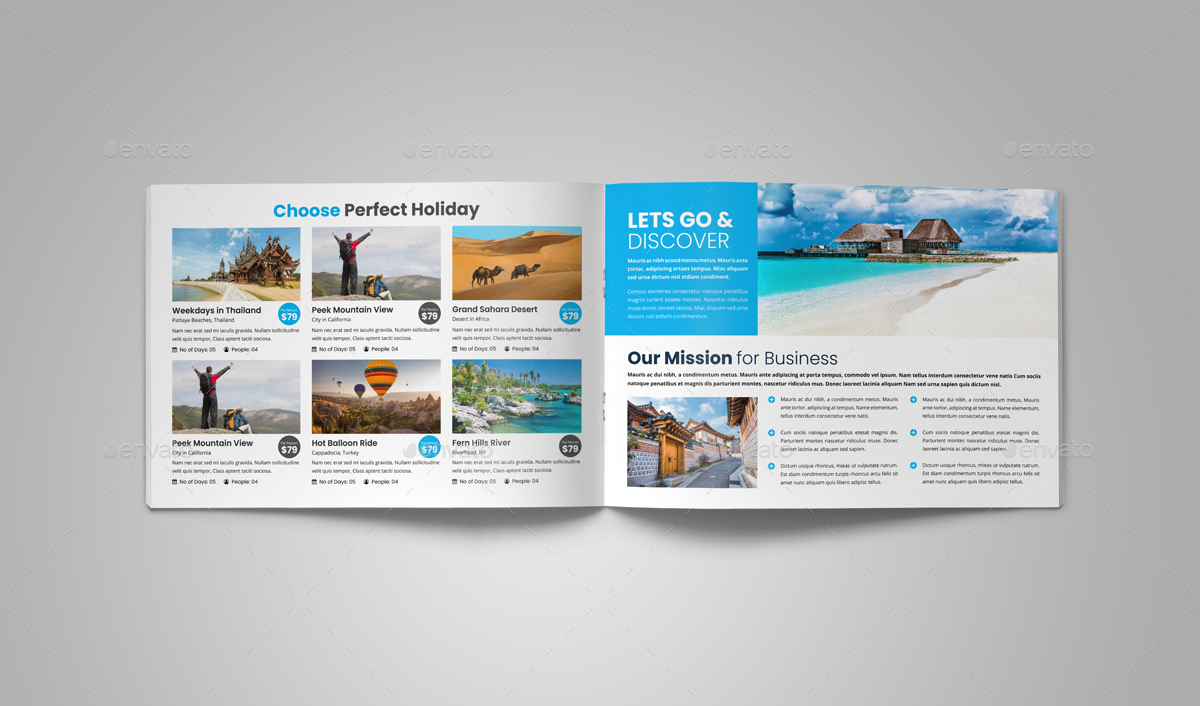 Holiday Travel Bifold Brochure Template v2, Print Templates | GraphicRiver