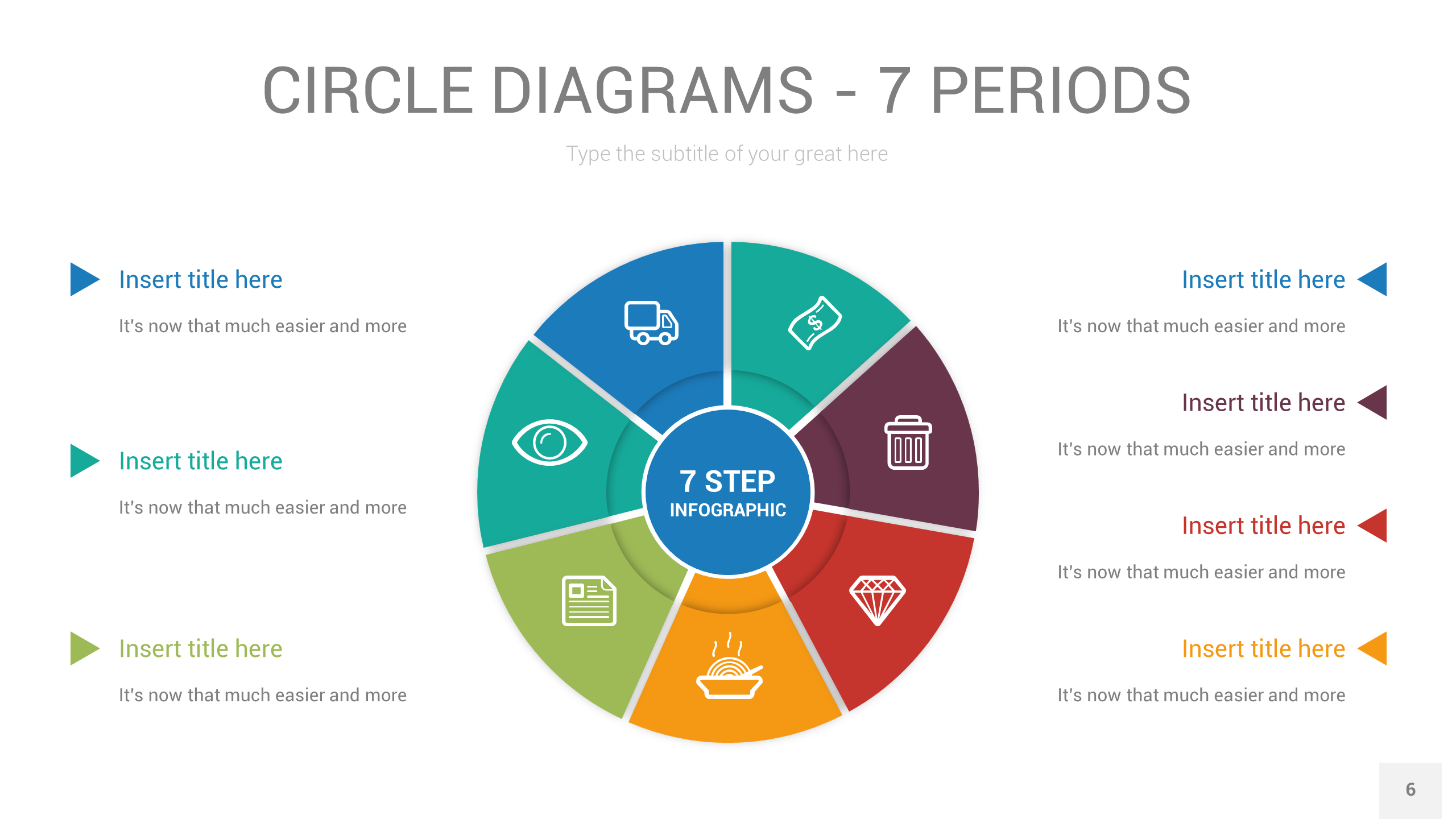 Circle Diagrams PowerPoint, Illustrator Template by rengstudio