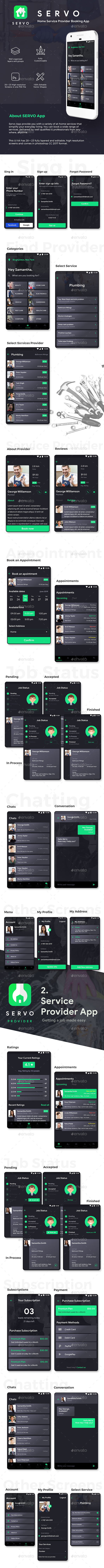 2App UI Kit| Home Service Finder App UI| Home Service Provider App