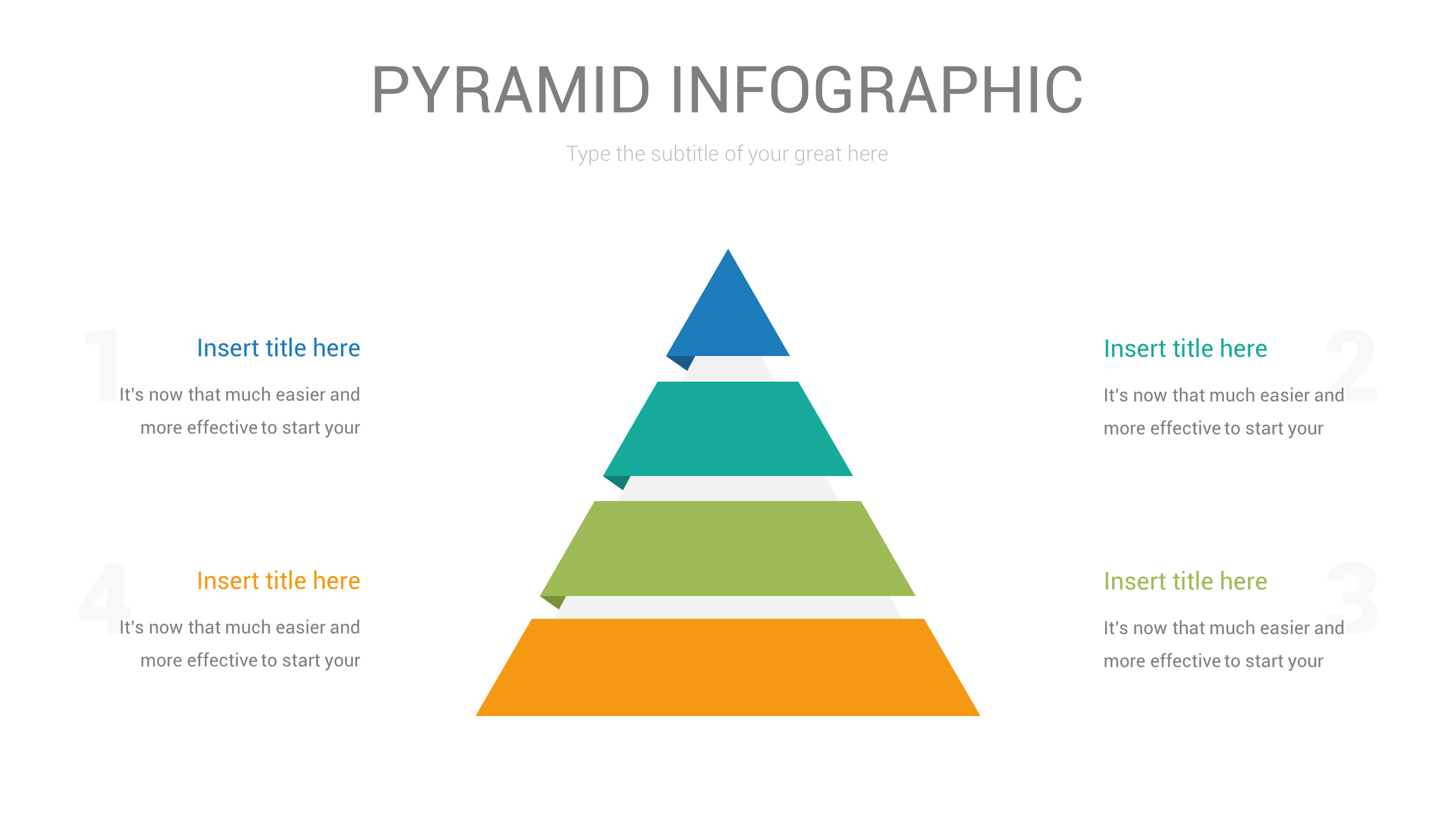 Pyramid Diagrams PowerPoint, Illustrator Template by rengstudio