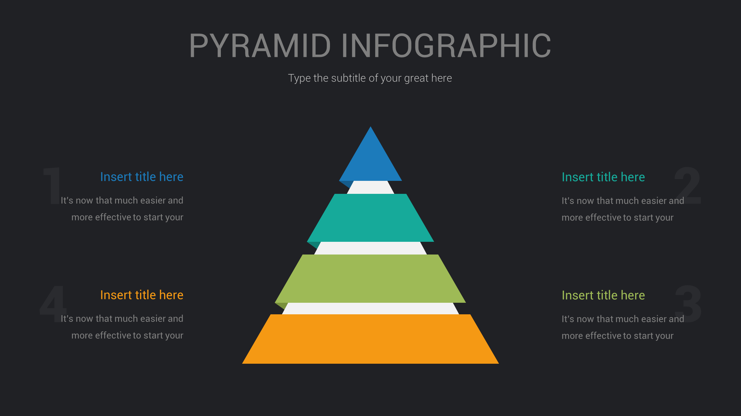 Pyramid Diagrams PowerPoint, Illustrator Template by rengstudio ...