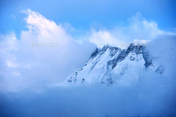 View of Annapurna range - Stock Photo - Images
