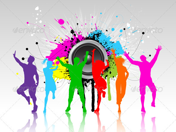 Grunge Party Background - Backgrounds Decorative