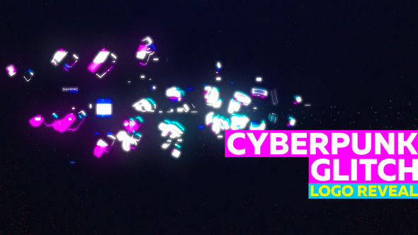 Cyberpunk Glitch Logo - VideoHive 23672942