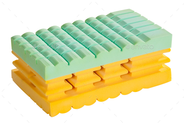 Structural sample of a memory foam mattress