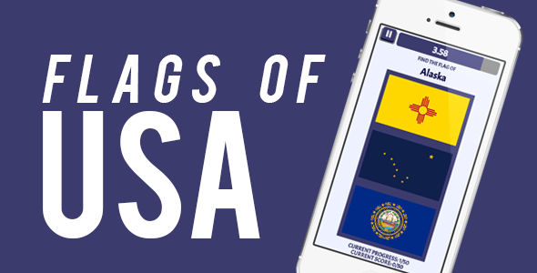 USA 50 States Flags Quiz Game
