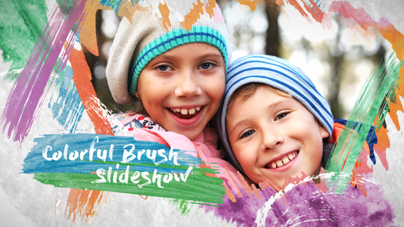 Colorful Brush Slideshow - VideoHive 23674567