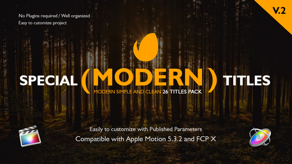 Special Modern Titles Pack for FCPX