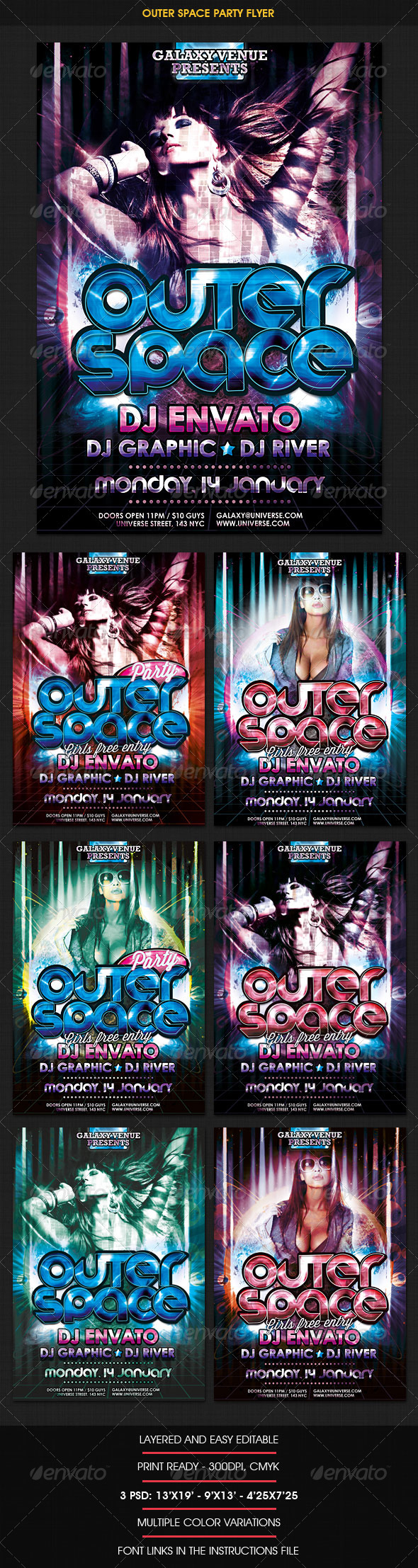 Dance Disco Party Flyer - Clubs & Parties Events