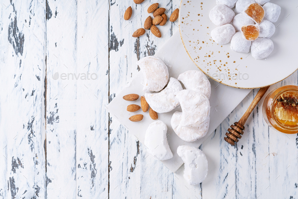Variety of traditional Greek sweets - Stock Photo - Images