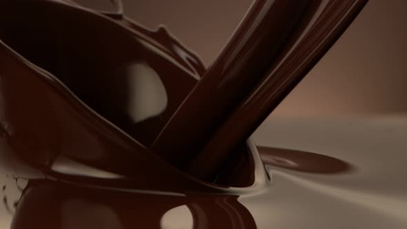 Super Slow Motion Shot of Pouring Melted Chocolate at 1000 Fps alt