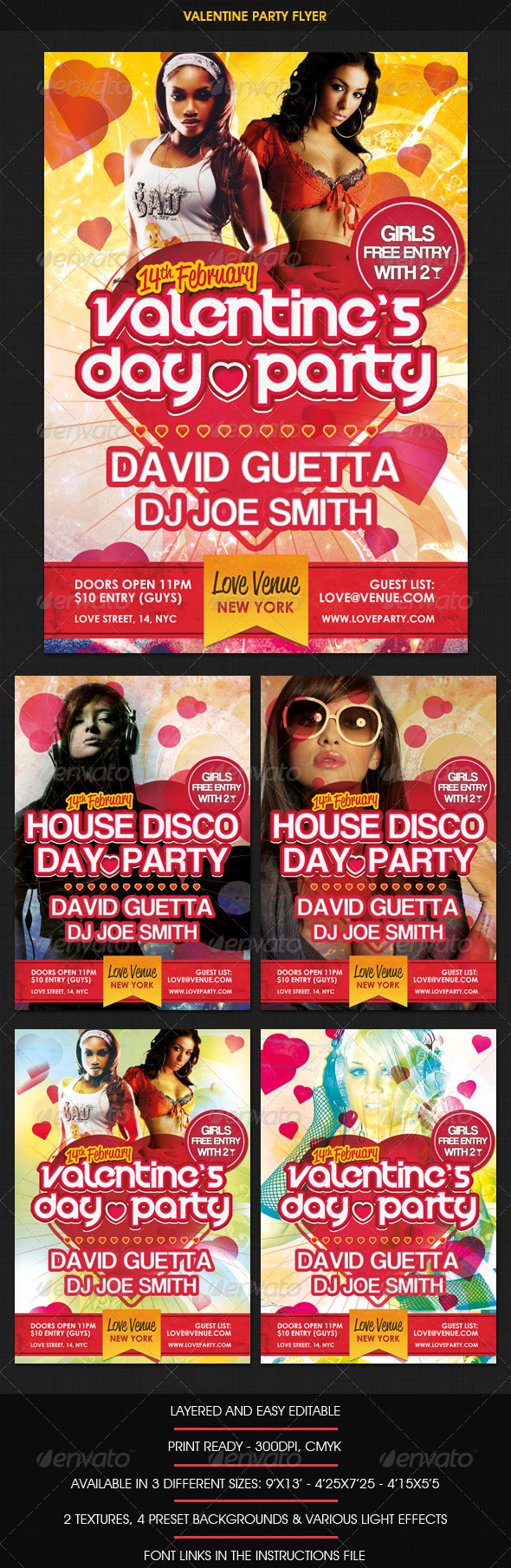 Valentine Day Party Flyer - Clubs & Parties Events