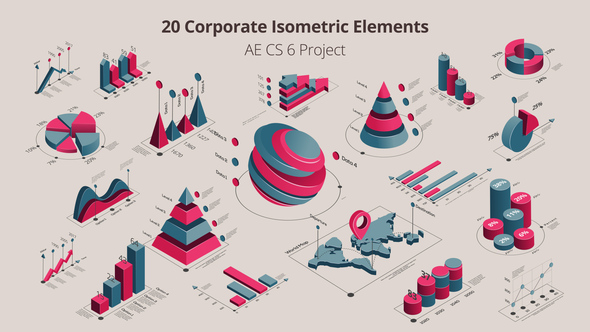 20 Isometric Corporated - VideoHive 23683032