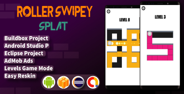 Roller Swipey Splat 3D ( BuildBox Project + Admob + Bbdoc )