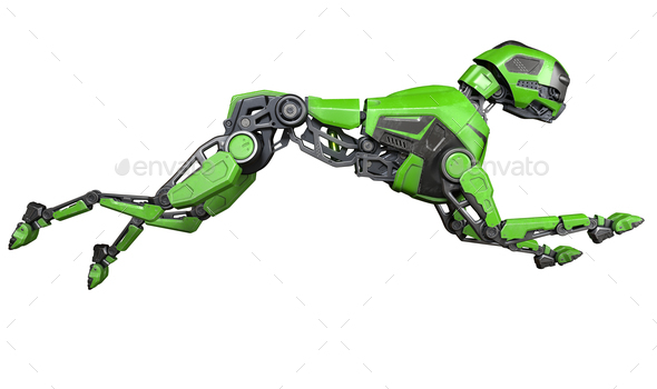 white robot dog